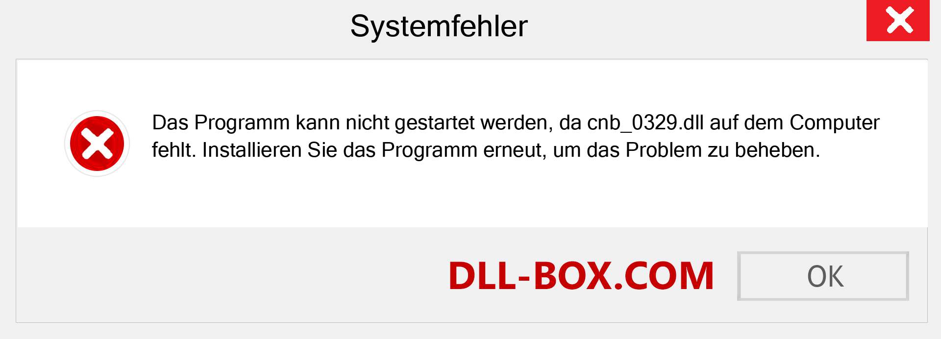 cnb_0329.dll-Datei fehlt?. Download für Windows 7, 8, 10 - Fix cnb_0329 dll Missing Error unter Windows, Fotos, Bildern