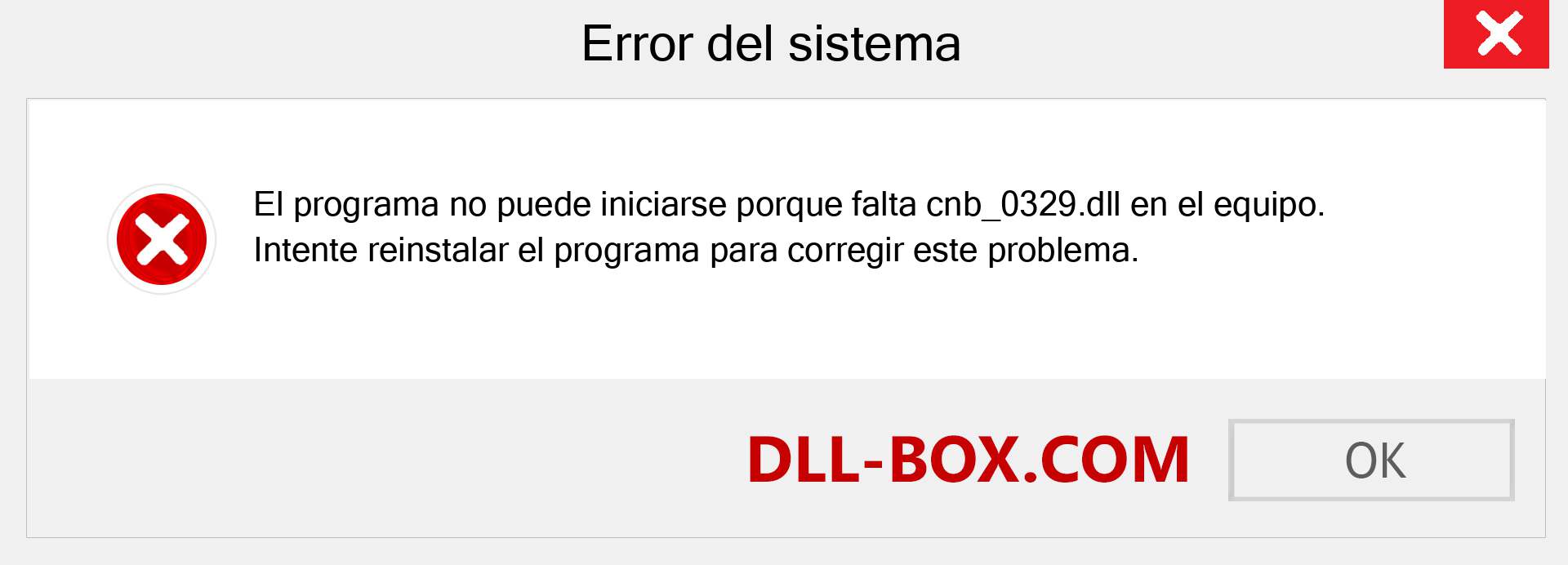 ¿Falta el archivo cnb_0329.dll ?. Descargar para Windows 7, 8, 10 - Corregir cnb_0329 dll Missing Error en Windows, fotos, imágenes